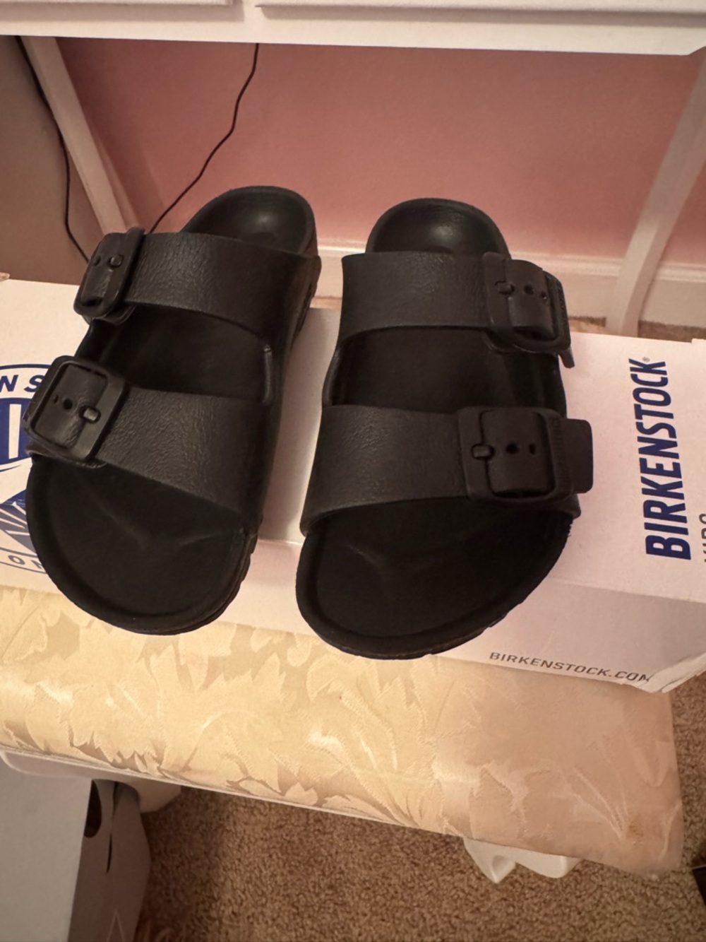 Birkenstock Arizona EVA Double-Strap Sandals in Black